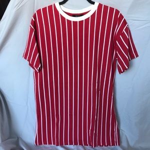 Pinstripe T-Shirt Dress